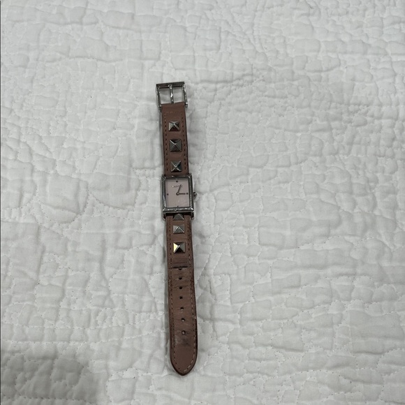 Valentino Brown Leather Watch with Silver Studs